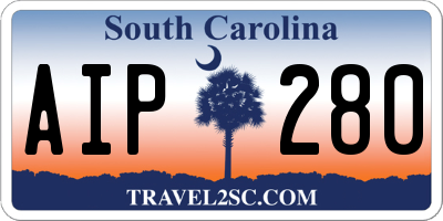 SC license plate AIP280