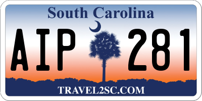 SC license plate AIP281