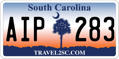 SC license plate AIP283