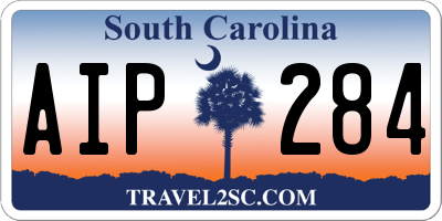 SC license plate AIP284