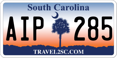 SC license plate AIP285