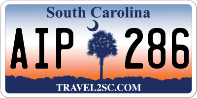 SC license plate AIP286
