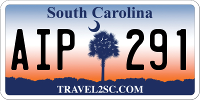 SC license plate AIP291