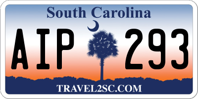 SC license plate AIP293