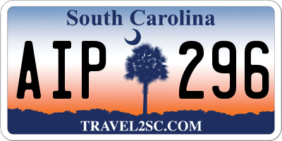 SC license plate AIP296