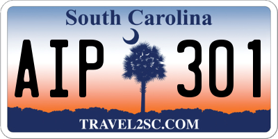 SC license plate AIP301