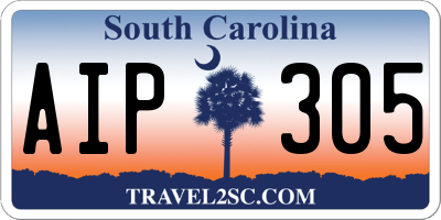 SC license plate AIP305