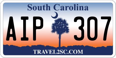 SC license plate AIP307