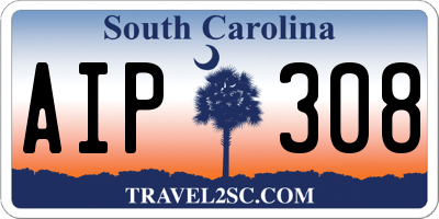 SC license plate AIP308