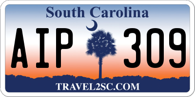 SC license plate AIP309