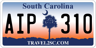 SC license plate AIP310