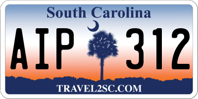 SC license plate AIP312