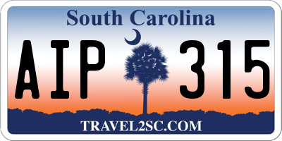 SC license plate AIP315