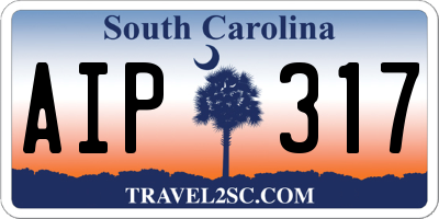 SC license plate AIP317