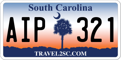 SC license plate AIP321