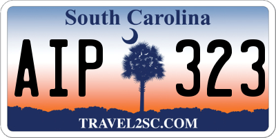 SC license plate AIP323