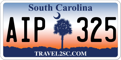SC license plate AIP325