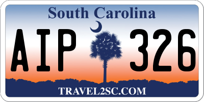 SC license plate AIP326