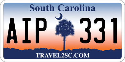 SC license plate AIP331
