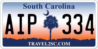 SC license plate AIP334