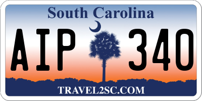 SC license plate AIP340