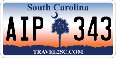 SC license plate AIP343
