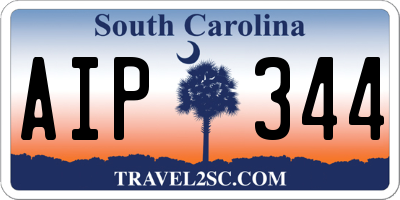 SC license plate AIP344