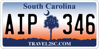 SC license plate AIP346