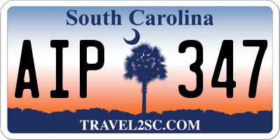 SC license plate AIP347