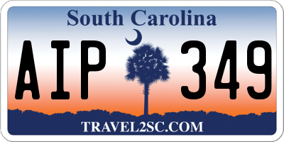 SC license plate AIP349