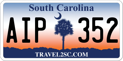 SC license plate AIP352
