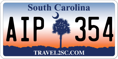 SC license plate AIP354