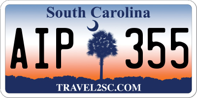 SC license plate AIP355