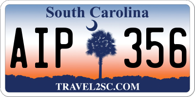 SC license plate AIP356