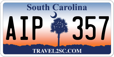 SC license plate AIP357