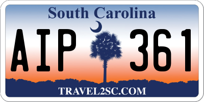 SC license plate AIP361