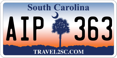 SC license plate AIP363