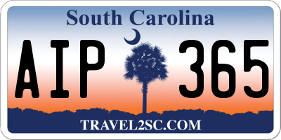 SC license plate AIP365