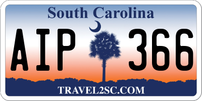 SC license plate AIP366