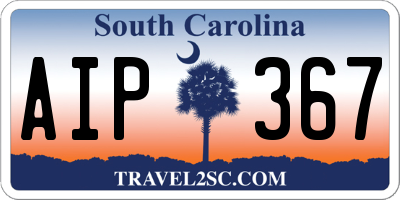 SC license plate AIP367