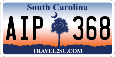 SC license plate AIP368