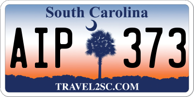 SC license plate AIP373