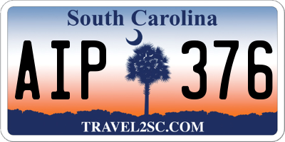SC license plate AIP376