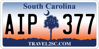 SC license plate AIP377