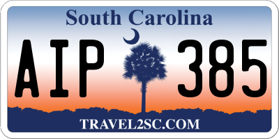 SC license plate AIP385
