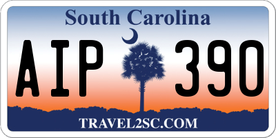 SC license plate AIP390