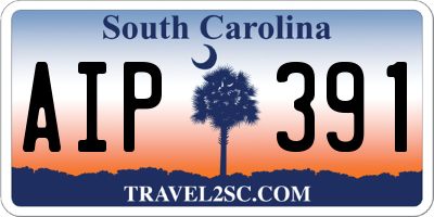 SC license plate AIP391