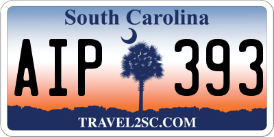 SC license plate AIP393