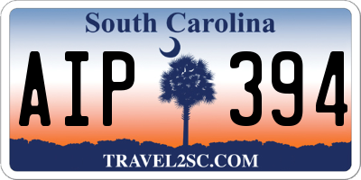 SC license plate AIP394