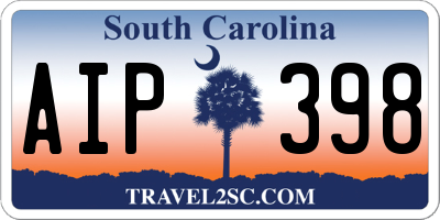 SC license plate AIP398
